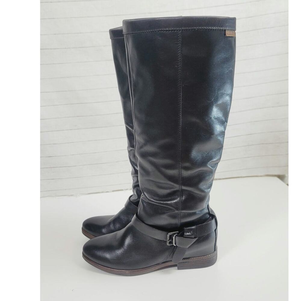 Pikolinos Ordino Leather Knee High Boots in Black Leather, sz 39/ 8.5 US